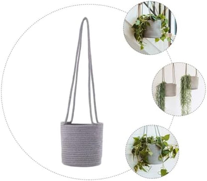 Hand Woven Plant Hanger Basket for Trailing Houseplants and Dried