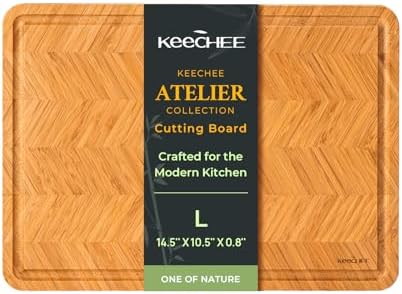 Keechee Atelier Collection Bamboo Cutting Board, Reversible Wood