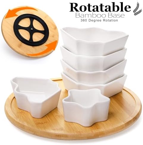 Foraineam Rotatable Serving Platters and Trays, Lazy Susan Relish