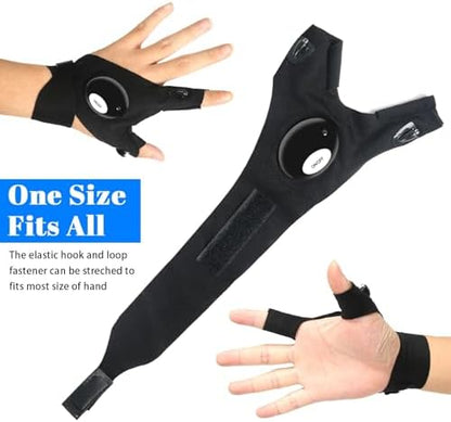 MOIPEJO LED Flashlight Gloves, Gifts for Men Dad Him Boyfriend