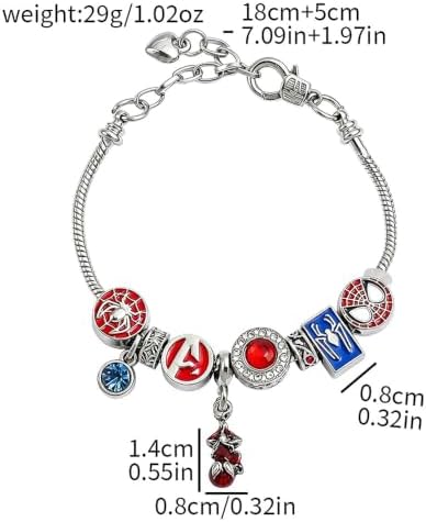 Spider DIY Charm Bracelet Set, Cartoon Spider Jewelry Bracelet