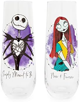 Nightmare Before Christmas Disney The Jack and Sally Stemless Fluted