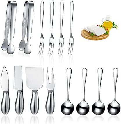 Patelai 14 Pcs Cheese Spreader Knives Set for Charcuterie Board