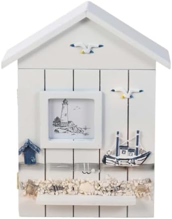 White Pine Key Box Wall Hanging Shelf with Bronze Hook Xmas