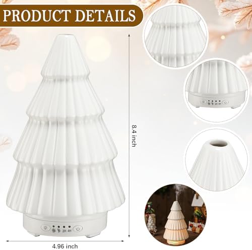 Rossesay Christmas Essential Oil Diffuser, Ceramic Christmas Tree