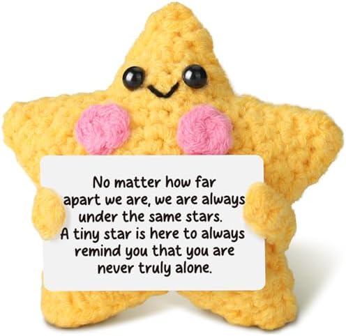Crochet Yellow Star Doll Friendship Gift - Emotional Comfort Support