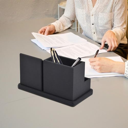 Pu Leather Desk Pen/Pencil Organizer Multi-Function Cell Phone/Remote