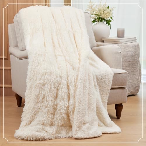 The Connecticut Home Co Throw Blanket Soft Fluffy Room Decor, Cozy
