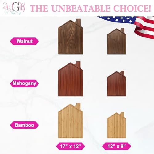 Personalized Split Monogram Cutting Board, Custom Engraved with
