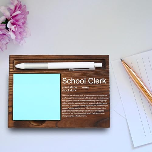 School Clerk Desk Organizer, Funny Administrative Appreciation Gift