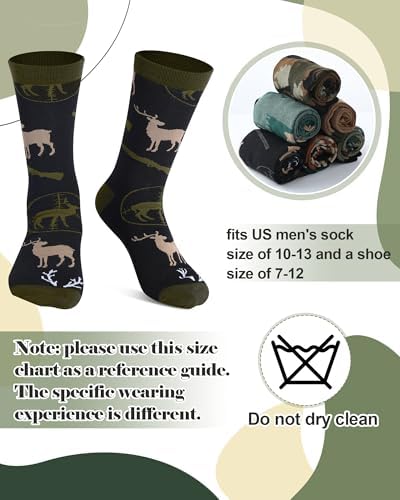 Eurzom 6 Pairs Funny Hunting Socks for Men Outdoorsy Gifts