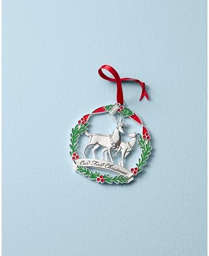 Lenox 894470 2023 Our 1st Christmas Tree Ornament, Deer