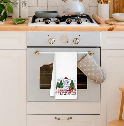 I Want a Hippopotamus for Christmas Kitchen Towels, Hippo Lover Gifts