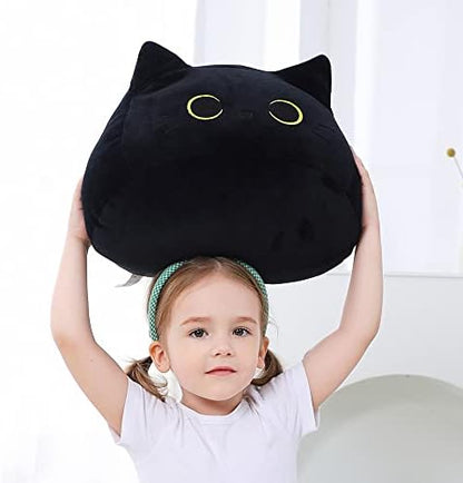 WeBingo Black Cat Plush Toy 16'', Giant Cat Stuffed Animal Plushies