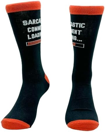 Mens Sarcastic Socks Funny Crew Footwear for Adults
