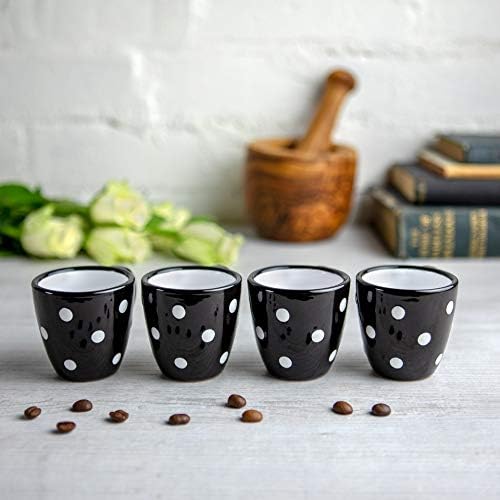 City to Cottage Ceramic Espresso Cups of 4, Small Expresso Shots Cups