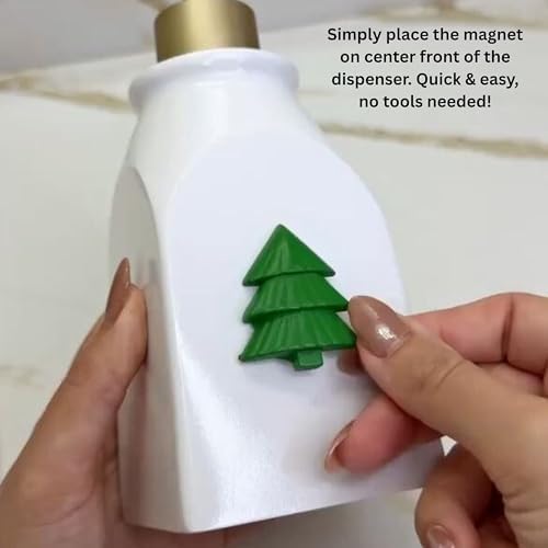 SKL Home Seasonal Soap/Lotion Dispenser Set with 7 Holiday Magnets