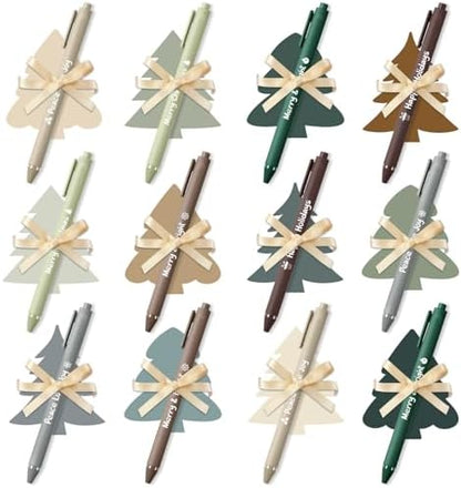 Pasimy 24 Set Christmas Sticky Notes Pens Bulk Xmas Gifts for Coworker