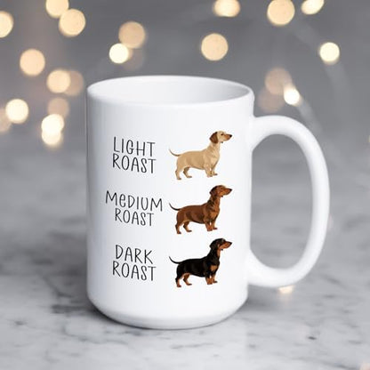 Dachshund Coffee Mug Gift for dachshund Lovers 15oz, Light Roast
