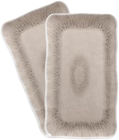 Vintage Melamine Serving Platters, Set of 2, 17'' x 10'' 100% Melamine