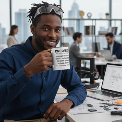 Funny Engineer Definition Gift Ceramic Coffee Mug Tea Cup 11 oz