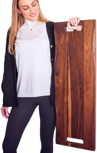 Extra Large Charcuterie Board Acacia, Reversible Long Wooden Tray