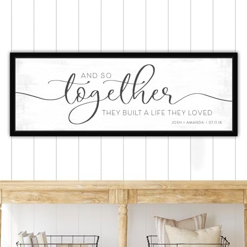 And So Together They Built a Life They Loved Canvas Wall Art Gift