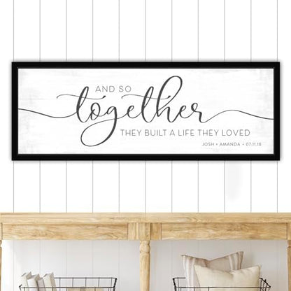 And So Together They Built a Life They Loved Canvas Wall Art Gift