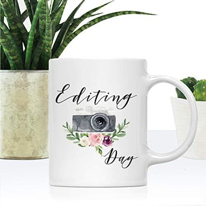 Andaz Press Photographer 11oz. Coffee Mug Gift, Editing Day, Camera
