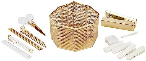 Annova Mesh Desk Organizer Rotate with 5 Compartments Spinning Tidy