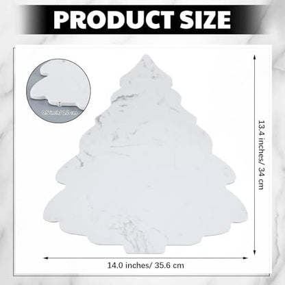Reallnaive Marble Christmas Tree Cheese Board Marble Christmas Tree