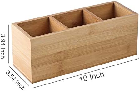 Bamboo Wood Pens Pencils Holder Cup for Desk Remote Control Holder