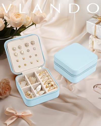 VLANDO Travel Jewelry Case, Bridesmaid Gift for Women - Small Travel