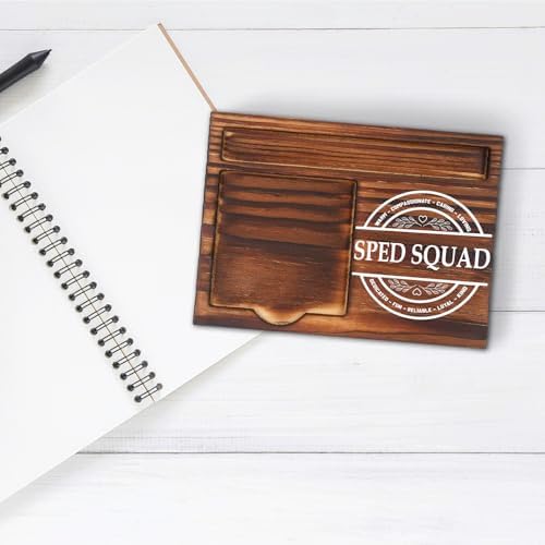 Special Education Team Gift, Wooden Sticky Note Holder for Desk.