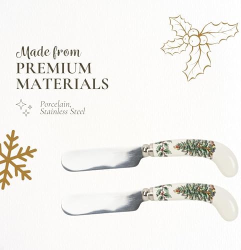 Spode Christmas Tree Spreaders - Set of 4, Porcelain Handles