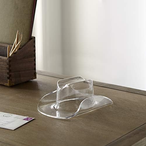 Huang Acrylic Small Clear Cowboy Hat | Perfect for Home Decor, Chip