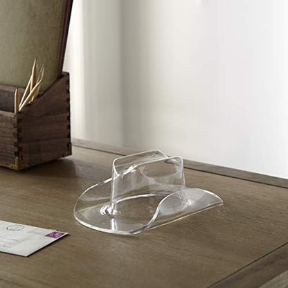 Huang Acrylic Small Clear Cowboy Hat | Perfect for Home Decor, Chip