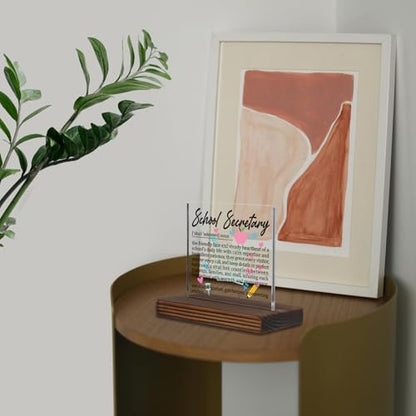 School Secretary Gifts, Thank You Desk Sign for Office Staff