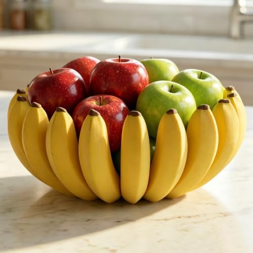 Banana Fruit Bowl, Banana Bowl, Cute Kitchen Counter Decor Basket For