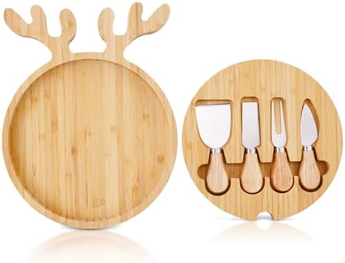 Remerry Christmas Serving Platter Cutting Board Set, Christmas Serving