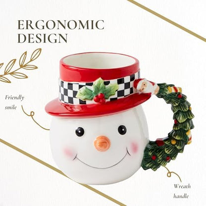 Spode Christmas Tree Snowman Toby Mug - Dolomite & Holiday Design