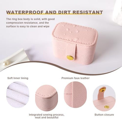 Small Jewelry Box, Waterproof PU Leather Jewelry Travel Case with