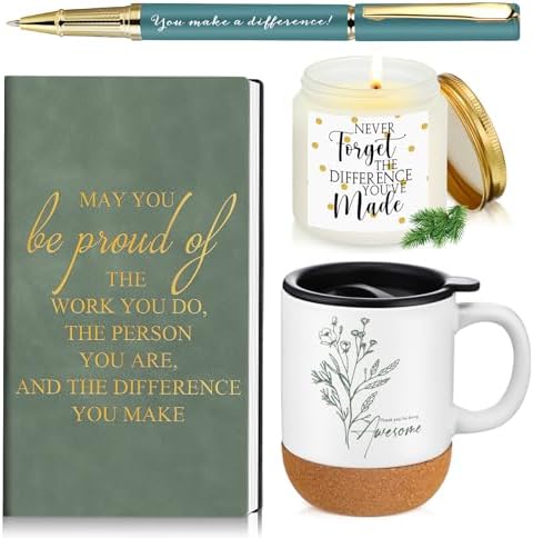 Sayglossy 4 Pcs Thank You Gift Set for Men Employee Coworker Teacher
