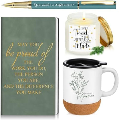 Sayglossy 4 Pcs Thank You Gift Set for Men Employee Coworker Teacher