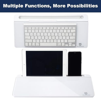 TSJ OFFICE Small Desktop Whiteboard -Glass Dry Erase Board Computer