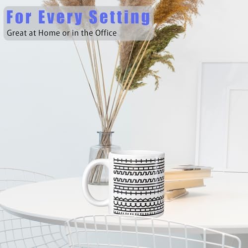 Funny Hidden Message Ceramic Coffee Mug, 11oz, Black Rune Pattern