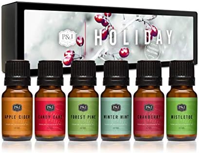 P&J Fragrance Oil Holiday Set for Christmas Home Decor | Mistletoe