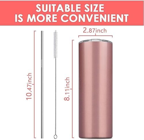 Tumbler with Straw and Lid, Insulated Coffee Travel Mug Tumbler 20 oz