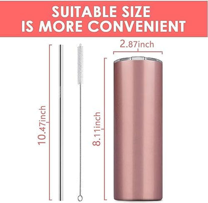 Tumbler with Straw and Lid, Insulated Coffee Travel Mug Tumbler 20 oz