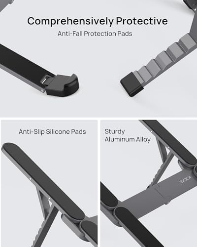 SODI [Ultra Compact] Foldable & Portable Laptop Stand for Desk